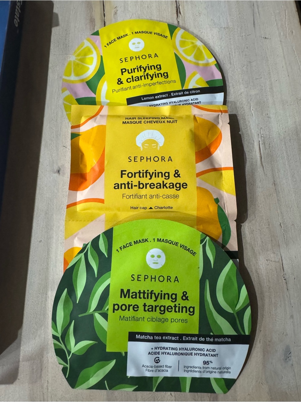 Sephora Trio- Face and Hair mask